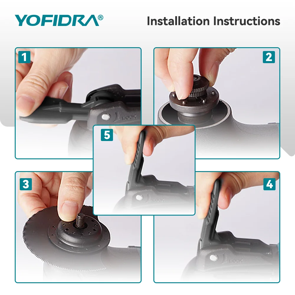 YOFIDRA 6 Gears 600W Oscillating Multi Tools Function Tool 20000OPM Electric Saw Trimmer Shovel for Makita 18V Battery Pin — view 5