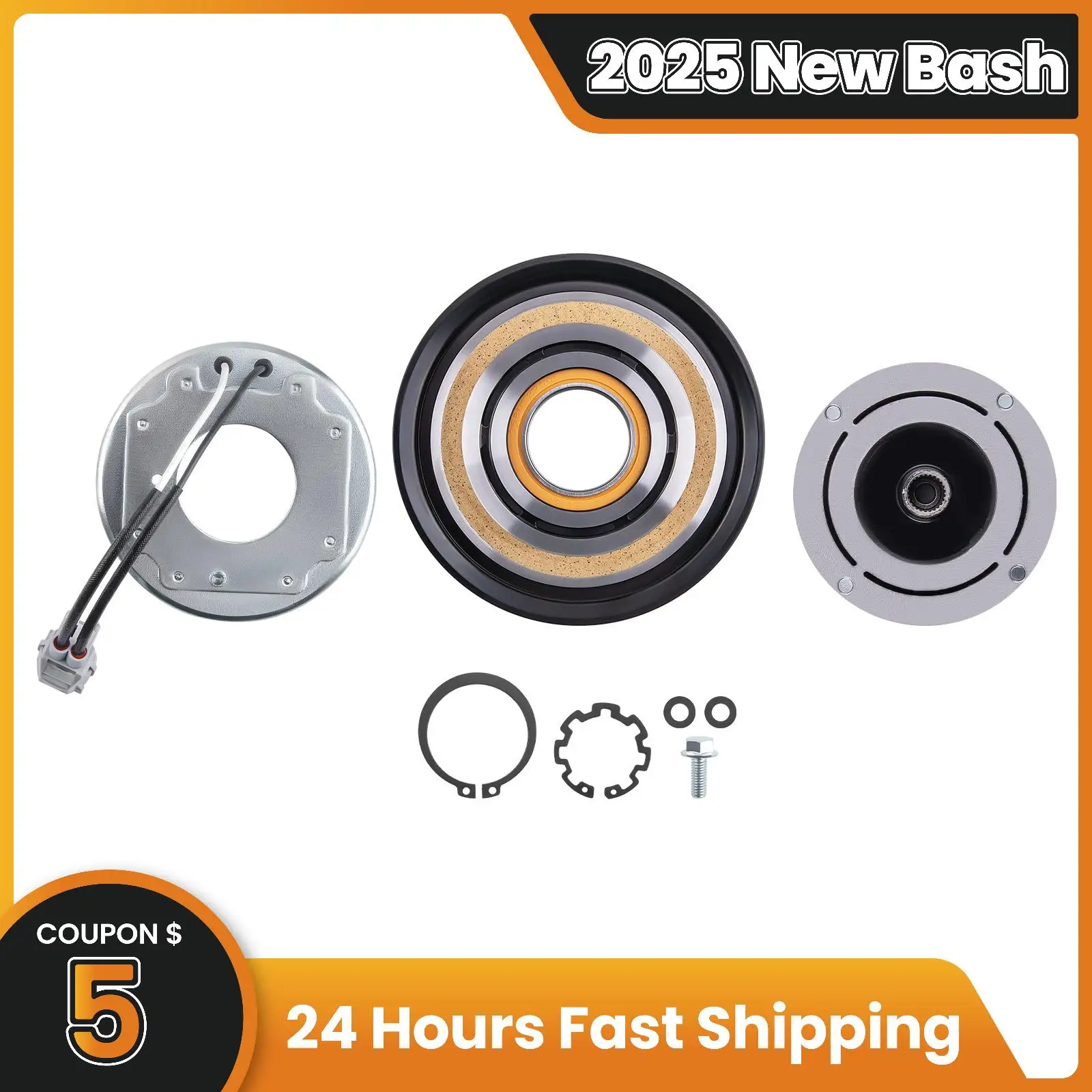 ערכת מדחס ac סליל גלגלת סליל מתאים עבור RAM 2014-2019 1500 5.7l 682388ac