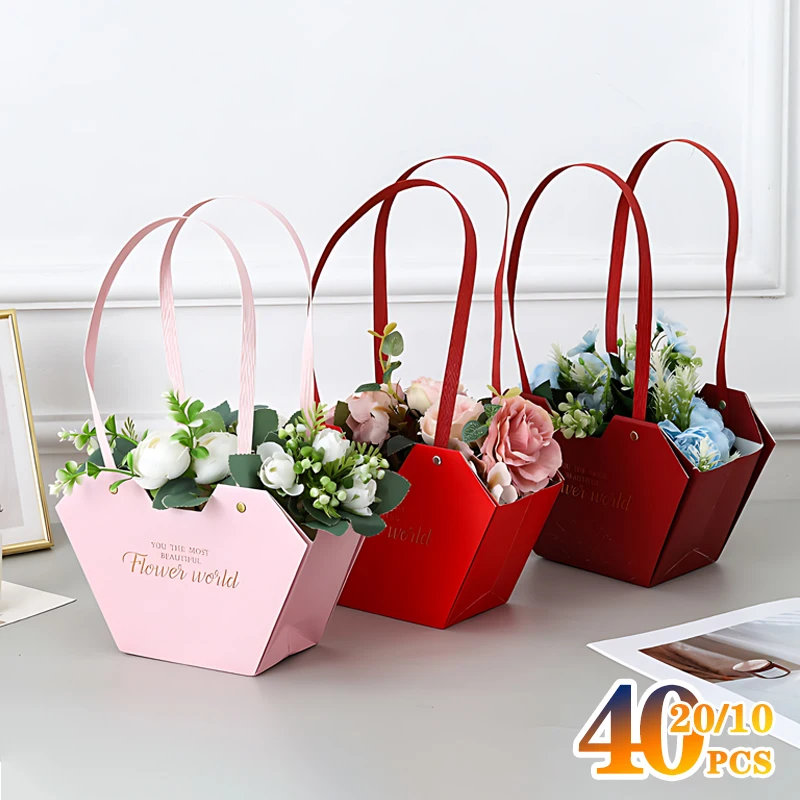 Holiday Flower Packaging Box Flower Candy Gift Bouquet Arrangement Packages DIY Floral Material Party Supplies 10-40PCS gift boxes