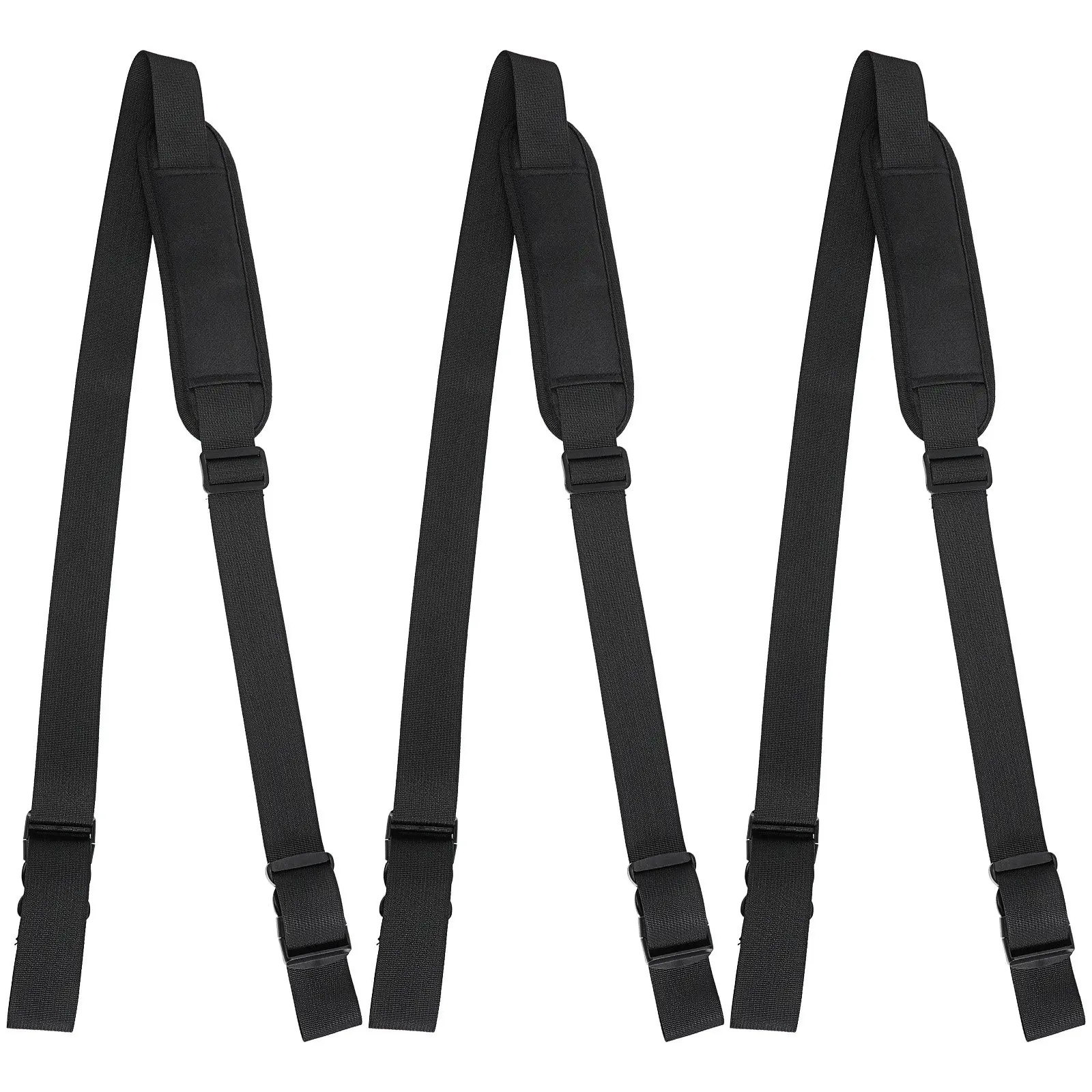 3Pcs 조정 가능한 운반 스트랩 쿠션형 어깨 스트랩 접이식 자전거 캐리어 비치 의자 요가 매트 캠핑 의자 홀더