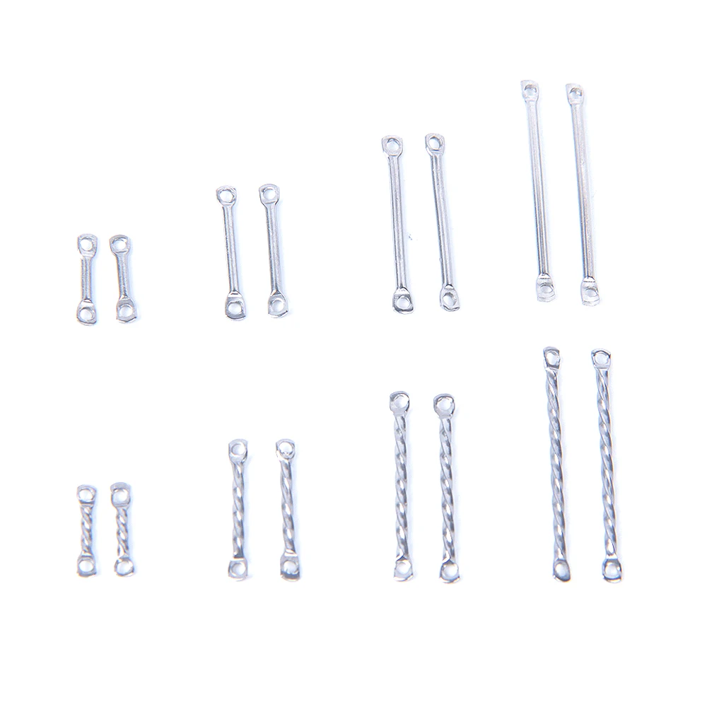 30 stücke Edelstahl 1,2 x10mm 1,2 x15mm 1,2 x20 1,2 x25mm Runde Gerade Rohr Doppel Einzigen Loch Ohrringe Anhänger schmuck Erkenntnisse – Detail 5