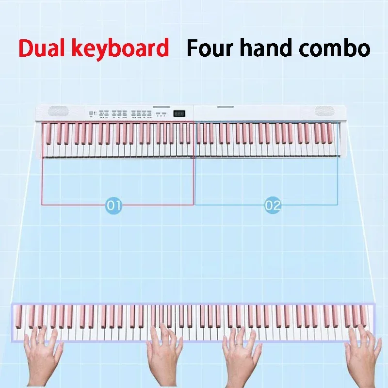 Foldable Piano 88 Keys Midi Bluetooth Adult Electronic Piano Beginners Musical Electric Organ Professional Controller Keyboard