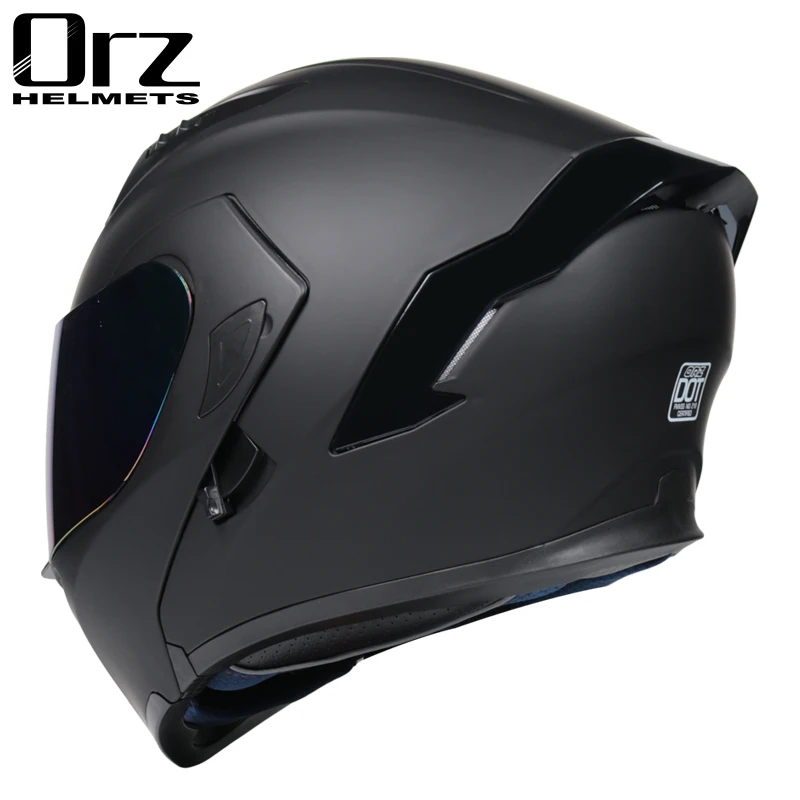 Modular Filp up   Ǯ ̽ ̽  Casco Moto Capacetes de Motociclista Dual Visors DOT