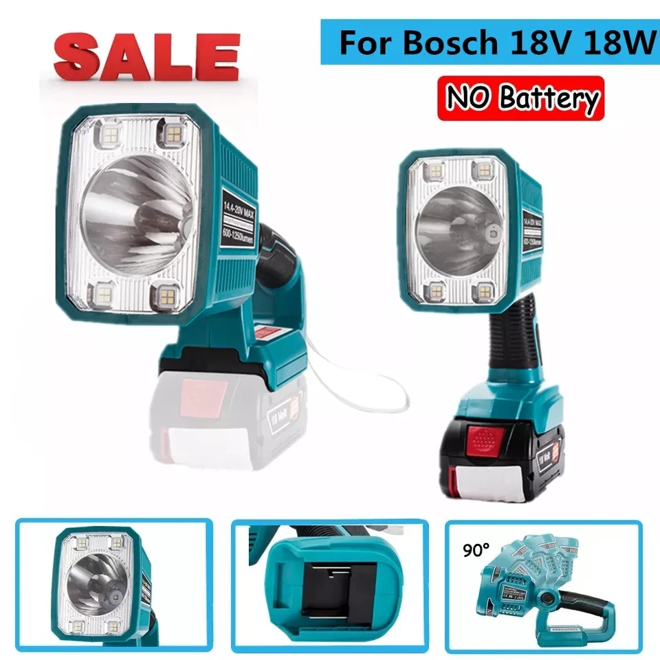 Faretto Da Cantiere A Batteria Bosch Gli 18v-1900 14,4/18v Faretto Led Senza Batteria Cod.0601446400 Online | Vendita Ferramenta - Foto 12