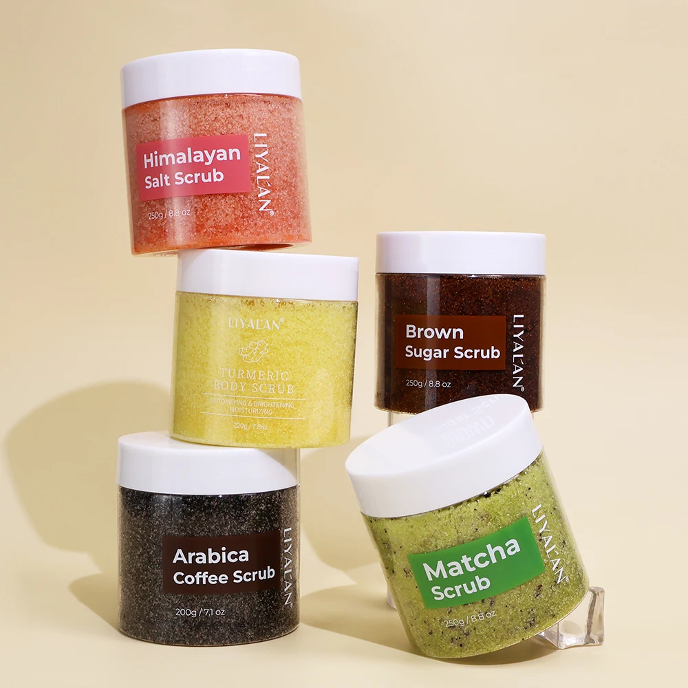 Body Scrub Sea Salt Body Scrub Exfoliating Smooth Skin Rejuvenation Moisturizing Turmeric Coffee Matcha Brown Sugar Himalayan Salt Cleaning