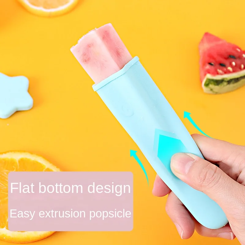 One-click deicing press creative children's popsicle ice mold food-grade household ice plaid cream popsicle mold