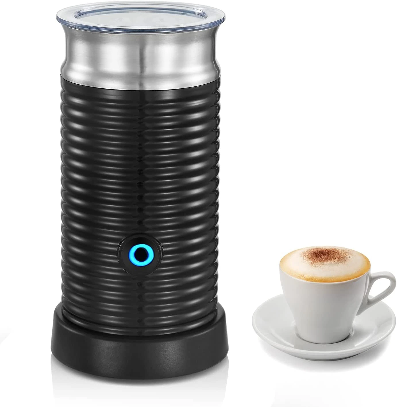 Mousseur à lait entièrement automatique amélioré pour usage domestique, mousseur à lait pour café chaud et froid, machine à mousse de lait électrique, nouvelle collection 2025