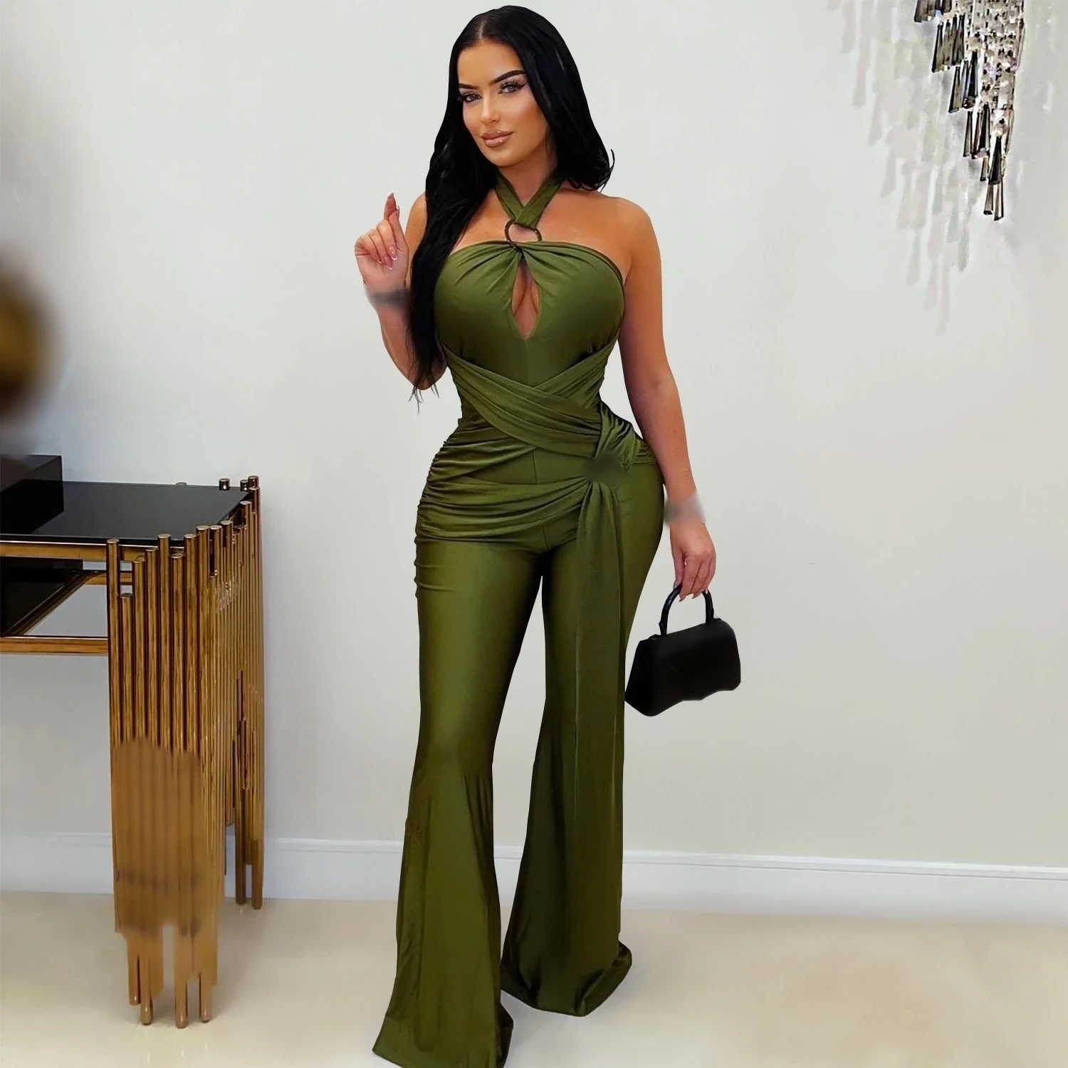 حللا للنساء قطعة واحدة ملابس نسائية شاملة ملابس خريفية رومبير سراويل نسائية بذلة