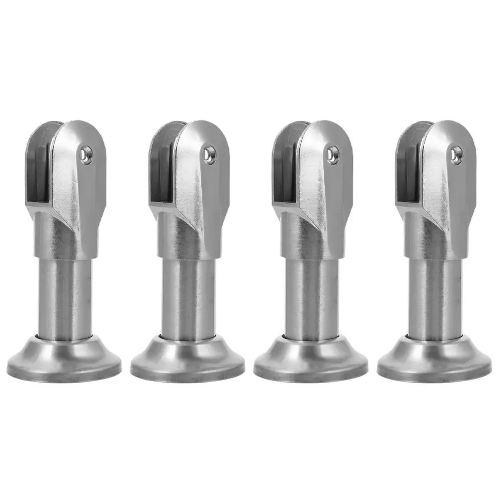 4 Pcs Stainless Steel Partition Feet Restroom Support Bathroom Alloy Leg Parts Shower Door Fittings Toilet Partition Accessories