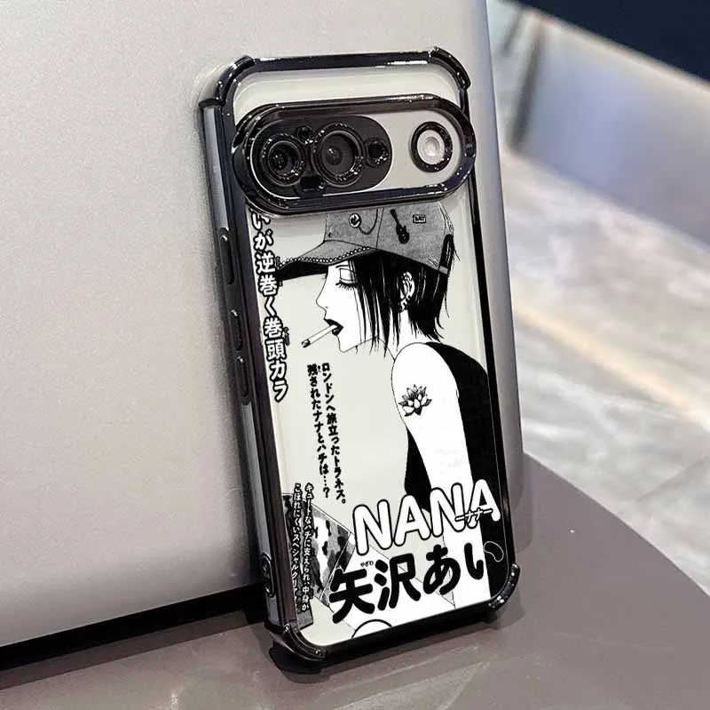 Enhanced Cool Anime NANA Phone Case - Plating Drop-proof Transparent Soft Cover