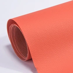 Self-Adhesive Faux Leather Repair Patches - 20x30cm Synthetic PU Fabric for Sofa and DIY Projects (Orange)