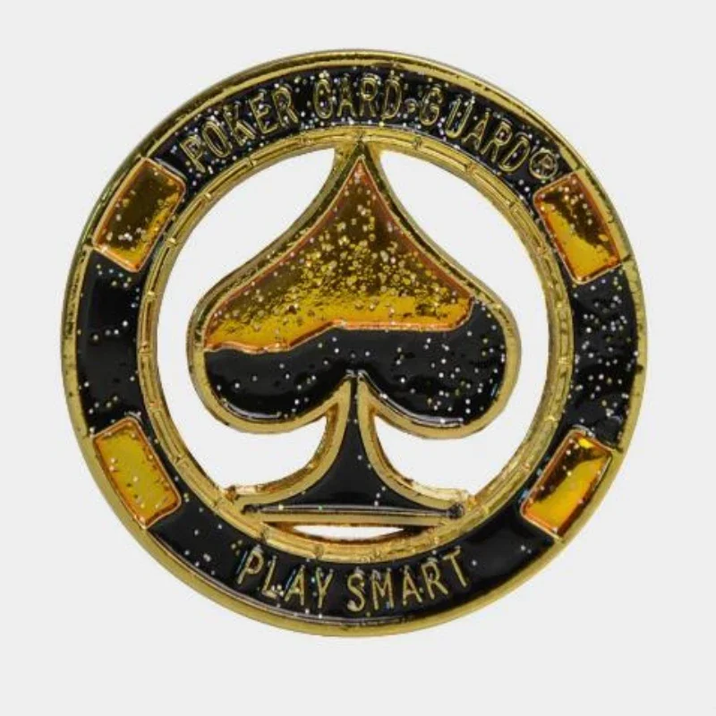 1Pcs Metal Chip Table Games Accessories Double Sided Hollowed Out Design Texas Poker Press Gift Commemorative Golden Lucky Coin