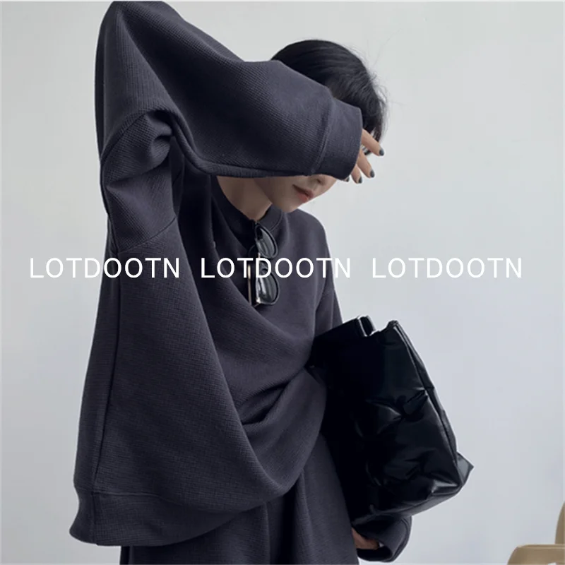 LOTDOOTN 여성용 캐주얼 슈트, 2 피스 반바지 및 상의 세트, 스트리트 트랙수트, 오버사이즈 스웻셔츠, 짧은 세트, 2 피스 캐주얼 의상