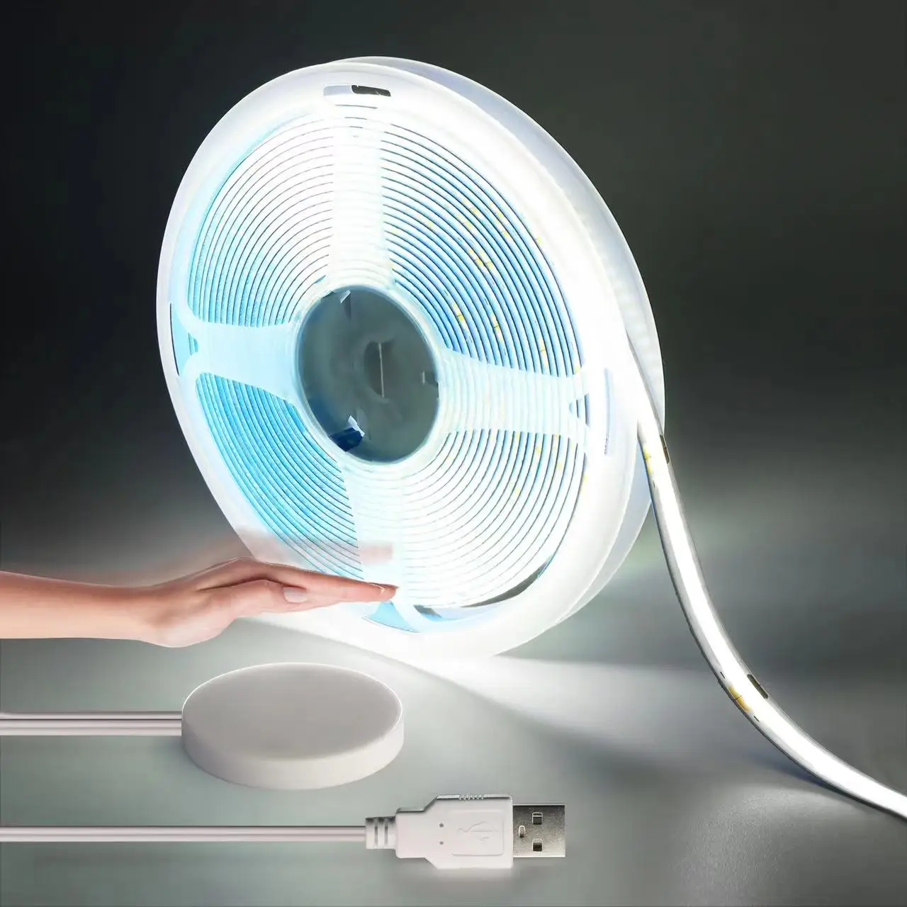 Tira LED COB 9600 De 30 M, 24 V, Regulable, Con Mando A Distancia, 3000 K ( Blanco Cálido), Ideal Para Decoración Del Hogar. | Leroy Merlin