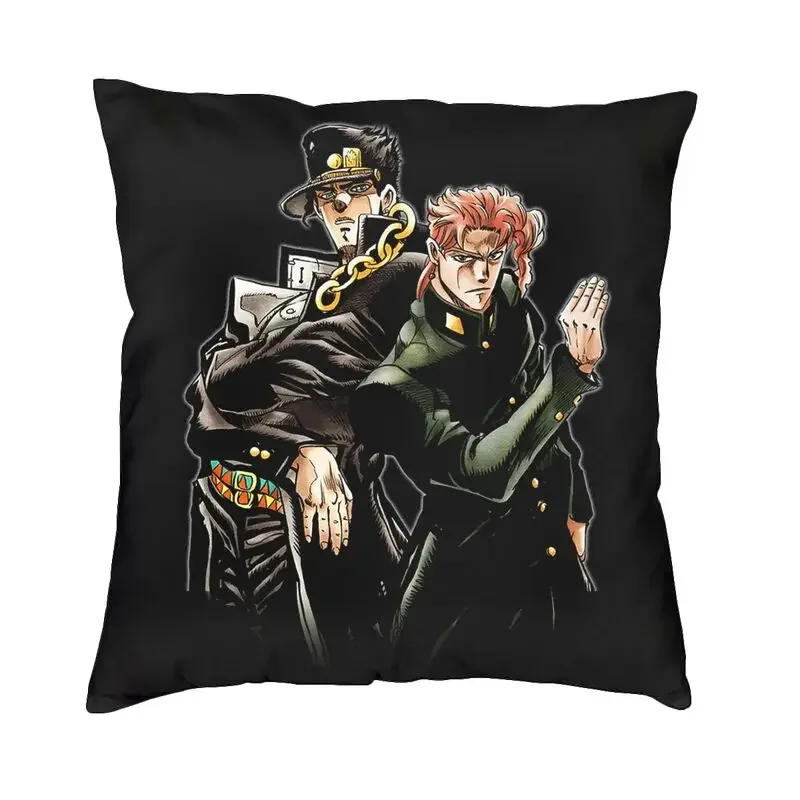 

Jotaro and kakyoin cover pad 60*60 velvet joys bizarre adventure throw pillow