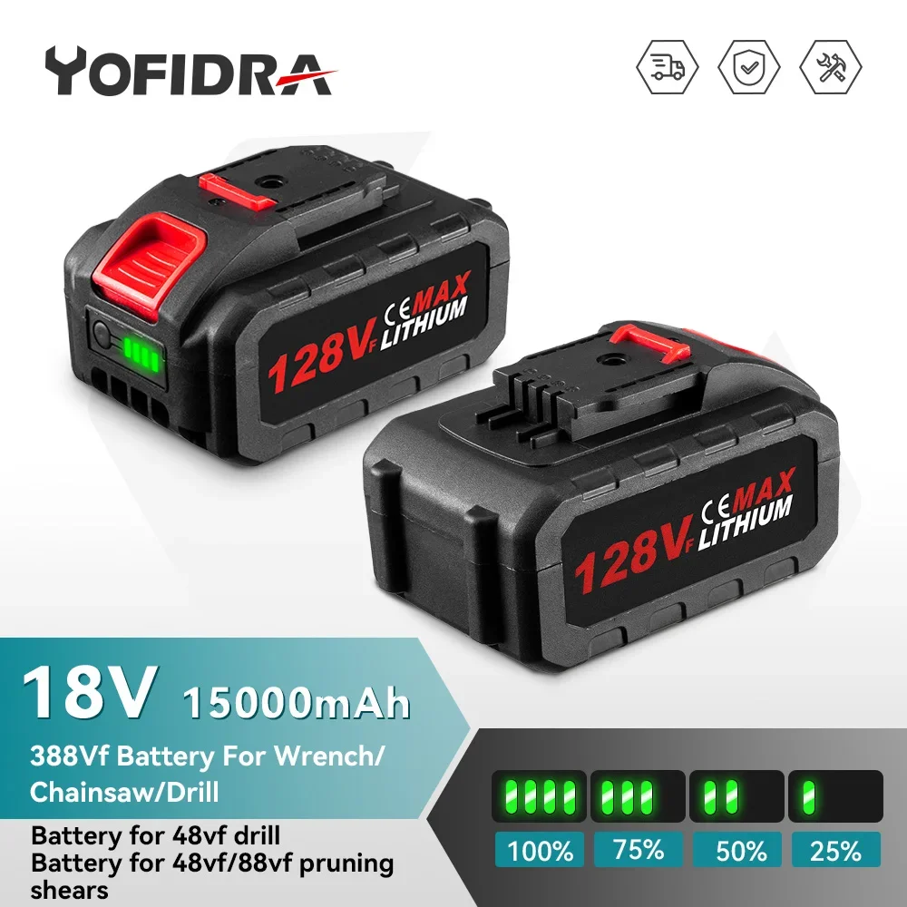 Rechargeable Lithium Batteries 18V Rechargeable Battery 15000mAh for Power Tools