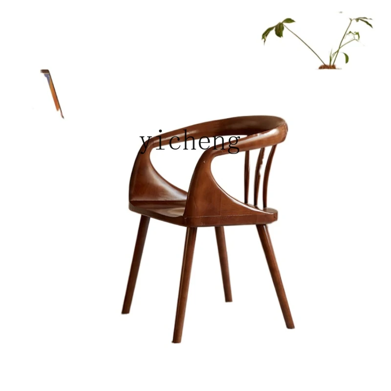 

XL Solid Wood Backrest for Dining Chair Stool round-Backed Armchair Dining Table and Chair Study Tea Table Chair