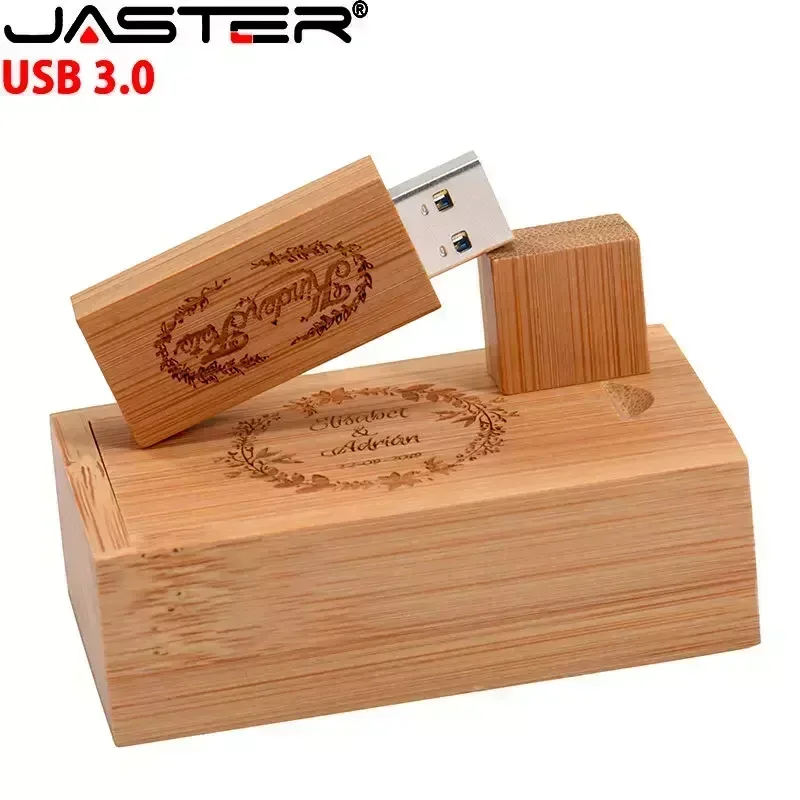 USB Flash Drive 10PCS LOT Wooden Box USB 3.0 Flash Drives 128GB 64GB 32GB 16GB 8GB 4GB