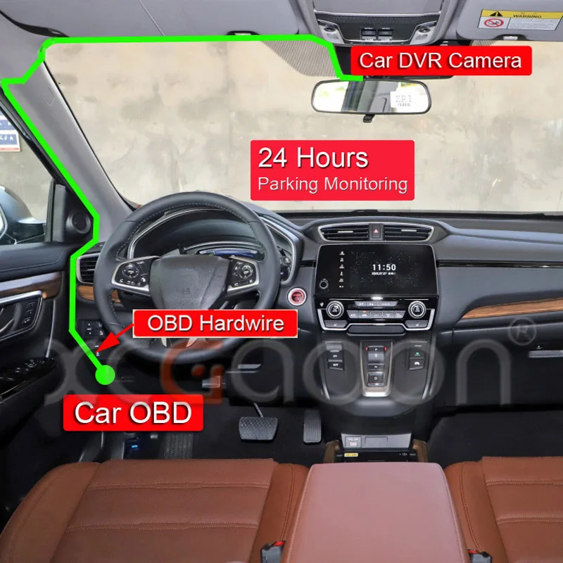 Cavo Di Alimentazione OBD2 A Mini USB Per Dash Cam – Ricarica 24h/ACC Con Interruttore, 48cm