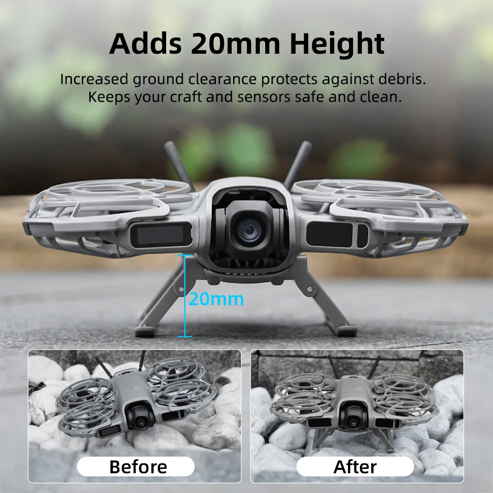 Train d'atterrissage pliable pour drone DJI Mini 3 Pro, protection ABS