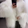 YOLOAgain Women's Real Mongolia Sheep Fur Jacket Dark Brown Sheep Fur Jacket 2