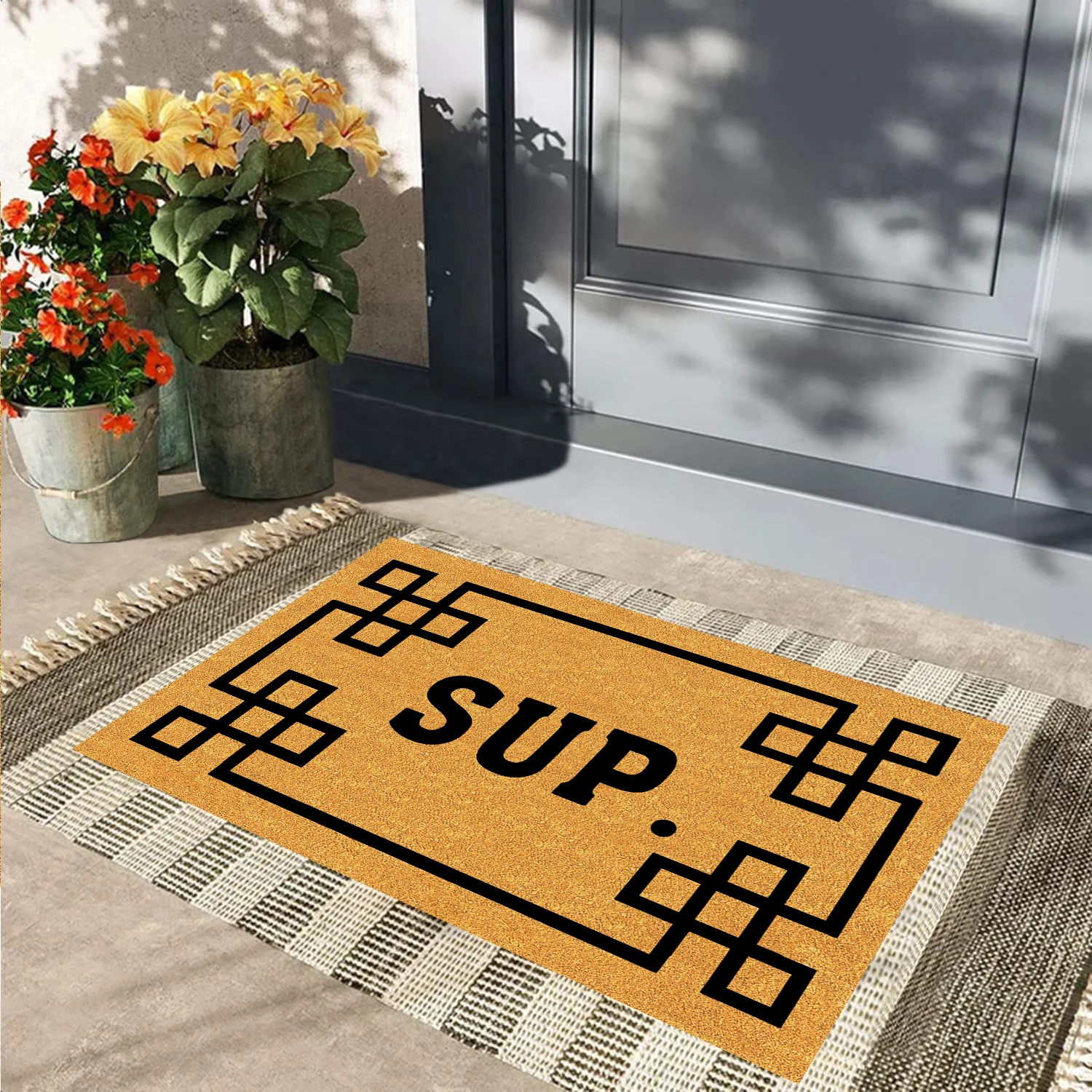 Sup capacho de borracha banheiro cozinha tapete jardim porta da garagem tapete antiderrapante tapete de entrada