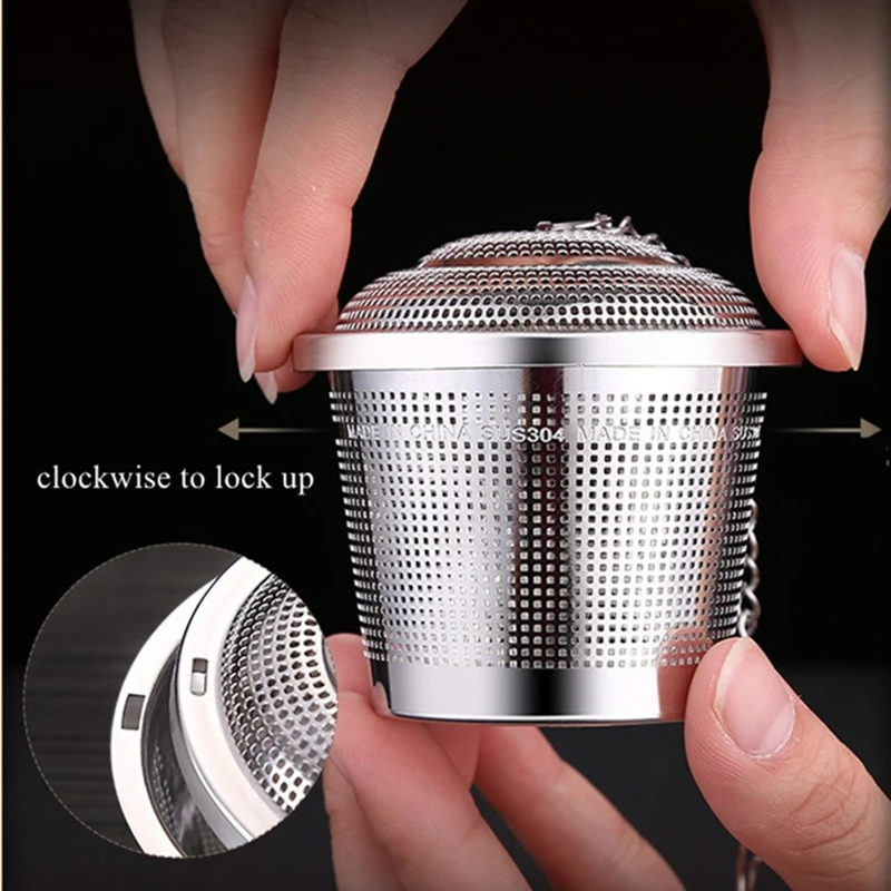 LFGB Certificate 304 Stainless Steel Stewing Spice Ball Anise Nutmeg Cinnamon Tea Fitler Flavor Filtering Can for Soup Cooking