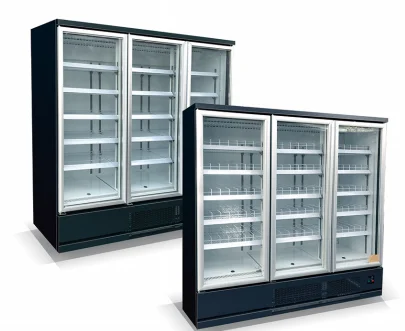 Air-Cooled Display Freezer with Compressor Glass Door Supermarket Fridge for Ice Cream and Drinks Cooler Refrigerator in One - Image 2