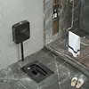 *Nordic Creative Black And White Squatting Toilet With Concealed Wall Mounted Induction Water Tank For Wall Squatting Toilet 2