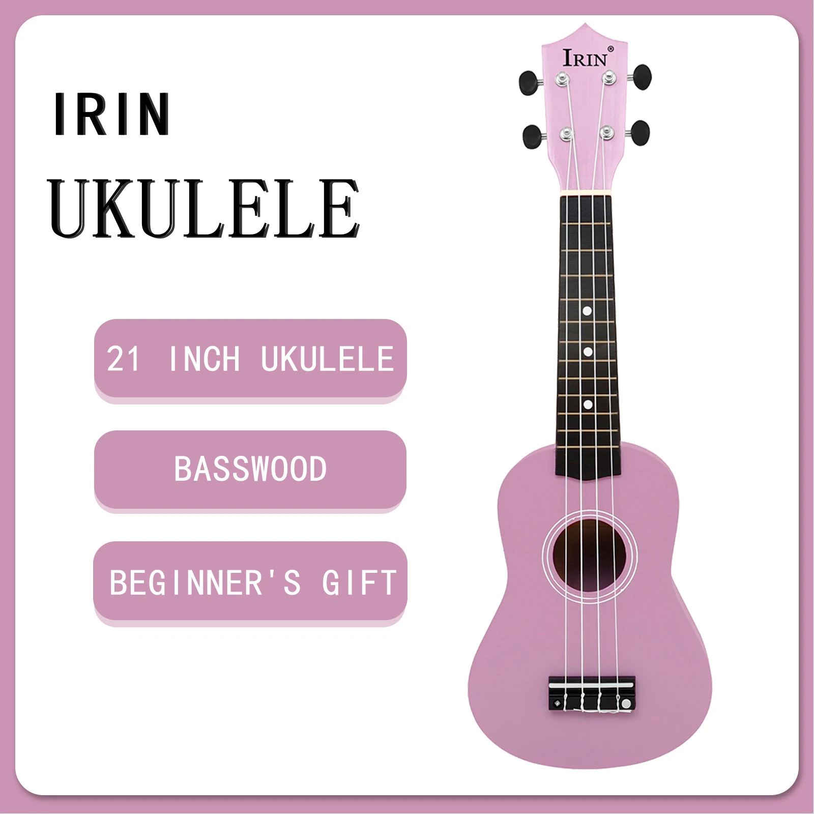 Ukulele 4 Strings Guitar Hawaiian Mini Stringed Instrument 21 Inch For Beginner Children Gifts ukulele set