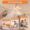 Household detachable fan blades, small fan, restaurant bedroom, intelligent remote control ceiling fan, wind and light adjustmen 4