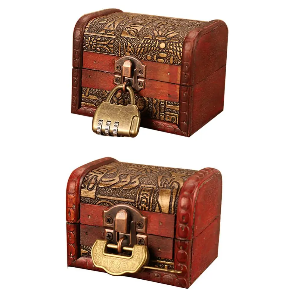 Portagioie Vintage In Legno Pirata Portagioie Portagioie Inciso Con Serratura Stile Egiziano Stile Cinese Antico W
