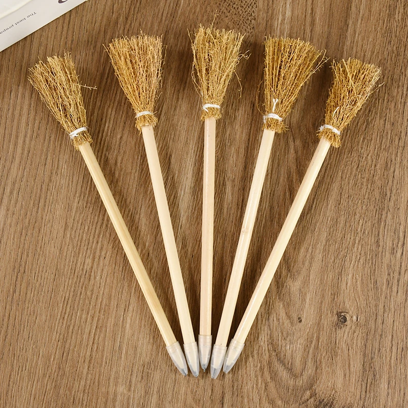5/10 stücke Holz Bleistifte Hexe Besen Geformt Bleistifte Besen Bleistifte Für Anfänger Studenten Schreiben Halloween Bleistifte Schule Geschenk – Detail 4
