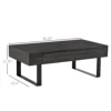 Wooden Retro Living Room Side Table with Underneath Storage and Solid Framework 3