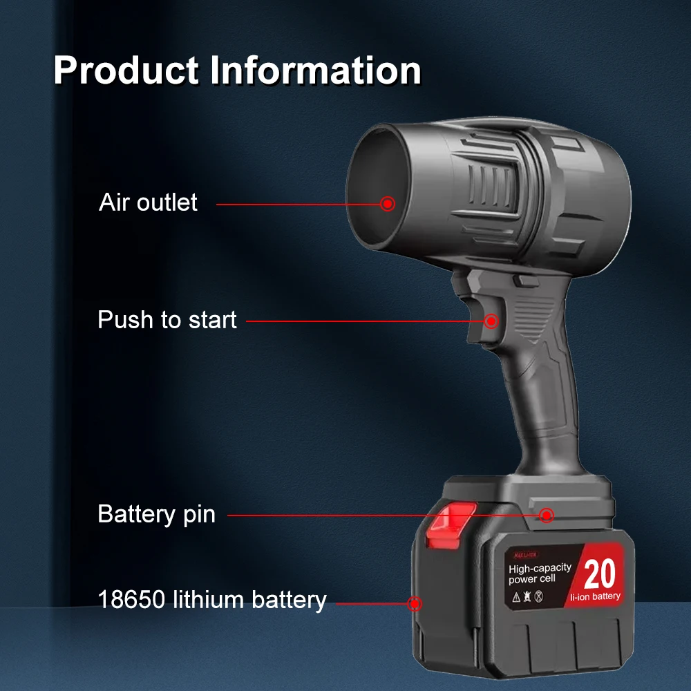 Handheld Car Hair Dryer Cleaning Violent Air Gun Jet Fan Electric Powerful Turbine Turbo Fan Upgraded Version Storm Turbo Fan 4
