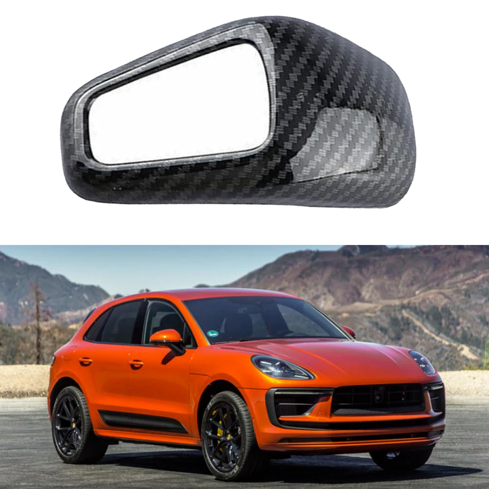 

Car Gear Head Shift Knob Cover Handball Trim Sticker For Porsche Cayenne 2019 2020 2011 2022 2023 ABS Carbon Fiber