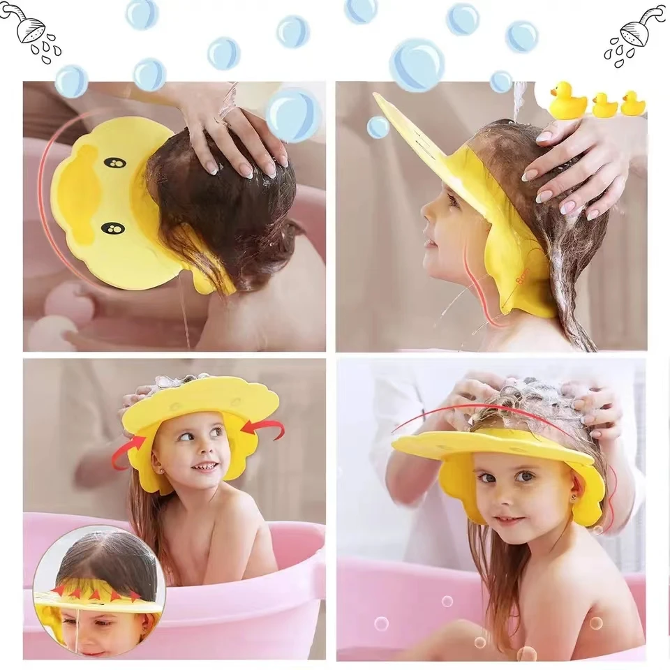 Kids Hair Wash Shield Direct Visor Caps Shampoo Bathing Shower Cap for Children Baby Hats