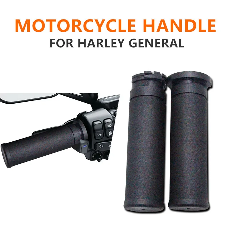 Universal Motorcycle Grip, 1", Black, For Harley Touring Sportster 883, 1200 Xl, Xr, Vrsc, Dyna, Softail
