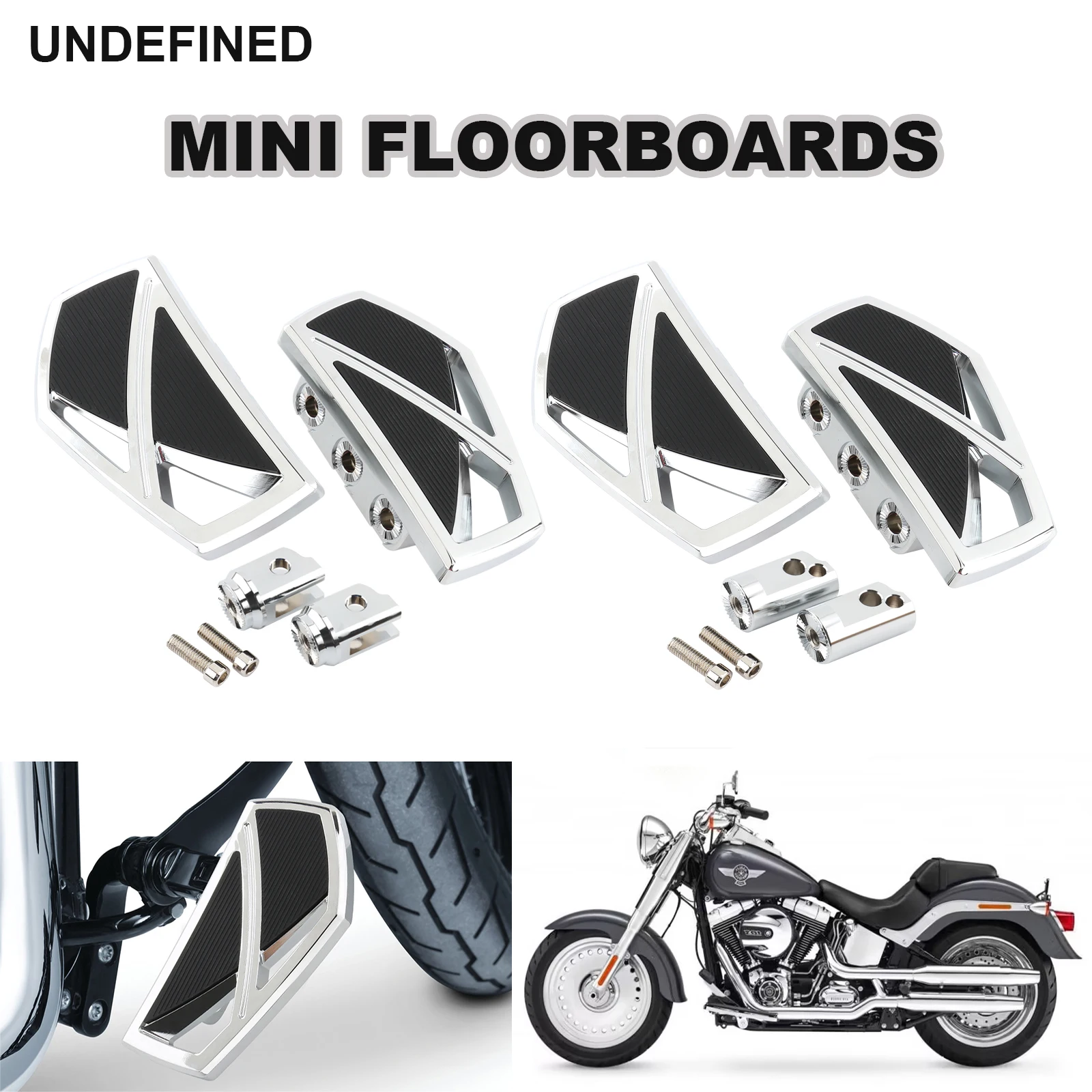 

Phantom Chrome Floorboards Foot Pegs Footrest Pedal For Harley Softail Slim Fat Boy Sport Glide Street Bob Low Rider 2018-2023