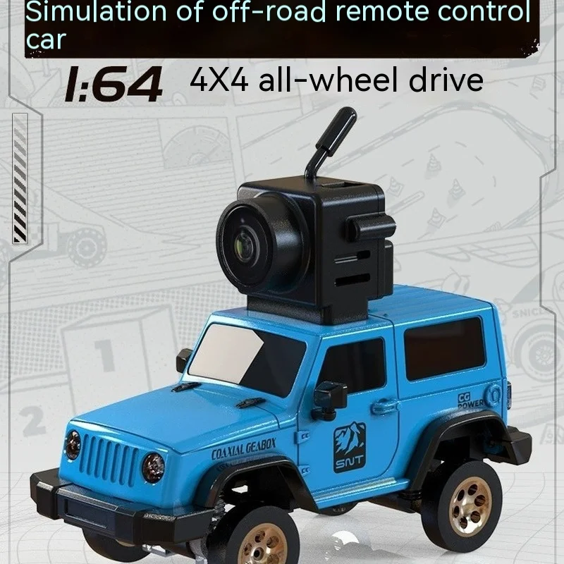 Sniclo 1:64 3010 Wrangler Off-road Fpv Car Micro Fpv Car With Goggles 4wd Car Remote Mangetic Removable Fpvbox Simulation Drift 3