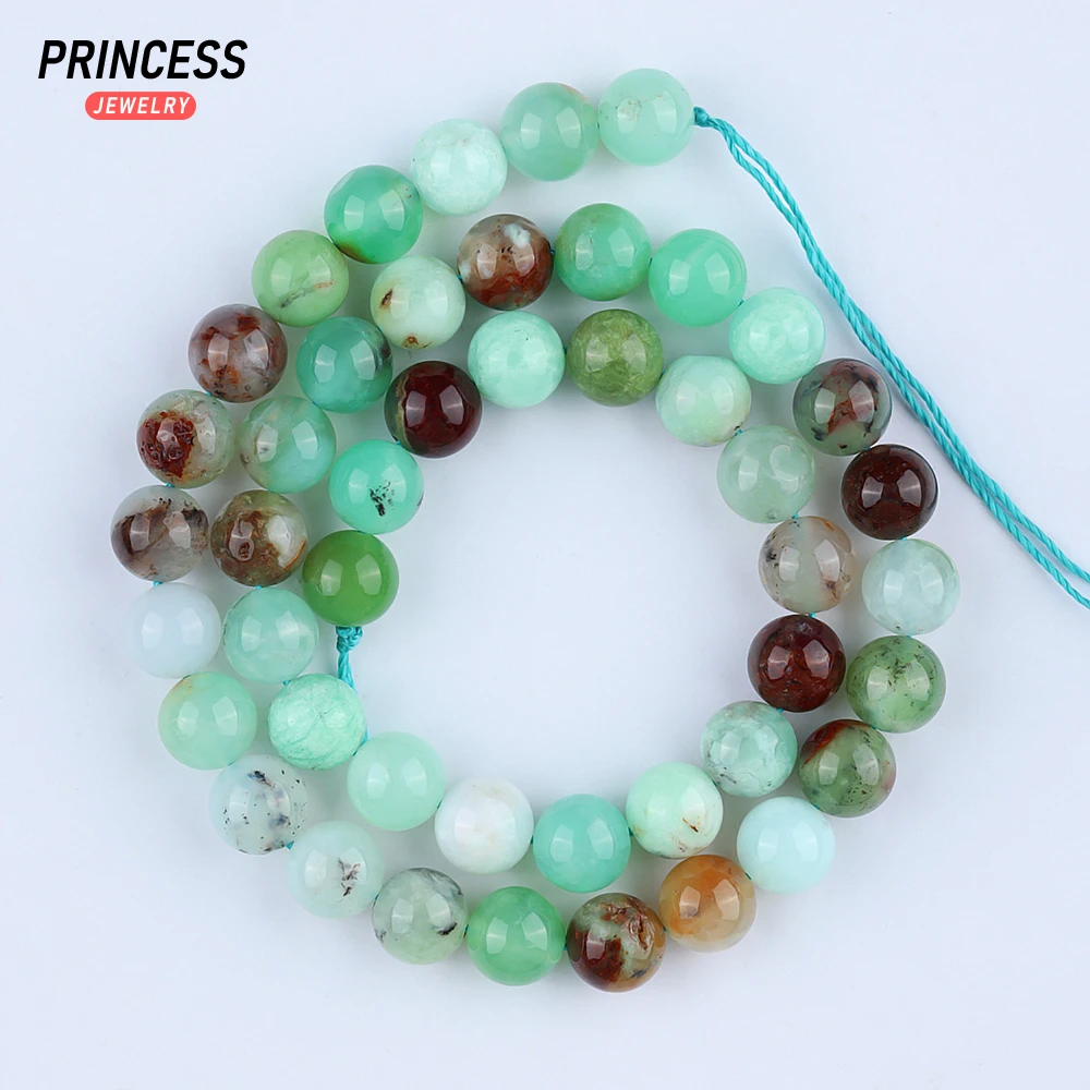 Natural Australia Chrysoprase Loose Beads for Jewelry Making Bracelets Necklace Earrings DIY Accessories Wholesale 4 6 8 10mm 2