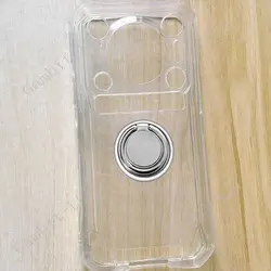 Durable TPU Soft Silicone Phone Case with Back Ring Holder Bracket - 2023 Edition for Oukitel WP33 Pro (Ring Case Clear)