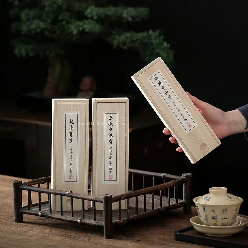 40G 6A Linea Di Scatole Di Legno Stampa Di Incenso Aloes Di Legno Di Sandalo Polvere Appiccicosa Di Piante Naturali Incenso Domestico Fai Da Te Ann Go
