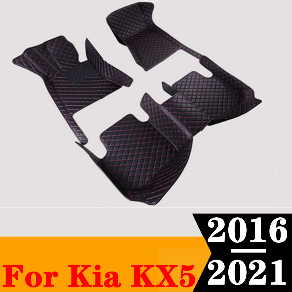 

Sinjayer Waterproof Leather Custom Fit Car Floor Mats Front & Rear FloorLiner Auto Parts Carpet Mat For KIA KX5 2016 2017-2021