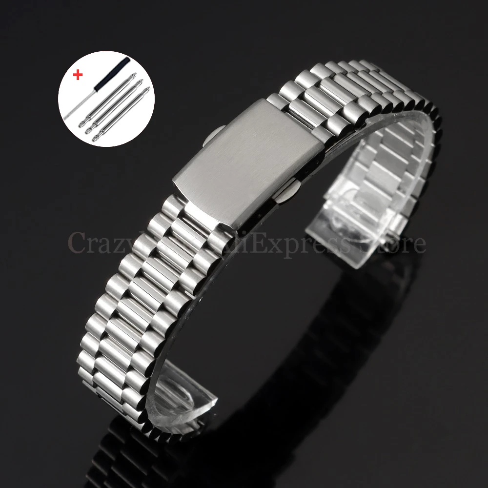 Elegant Solid Stainless Steel Women's Watch Band Bracelet - Versatile Sizes & Premium Wristbelt Design