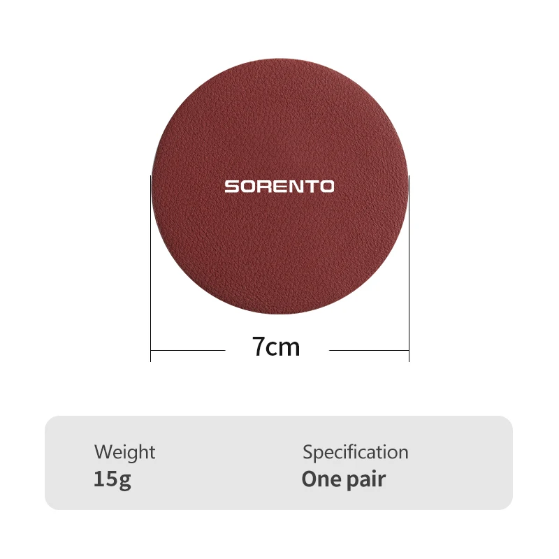 2PCS Car Coaster Water Cup Holder Anti-slip Pad For KIA Sorento Stinger Soul Spectra Niro Cadenza Sephia Carens K5 Optima Cerato