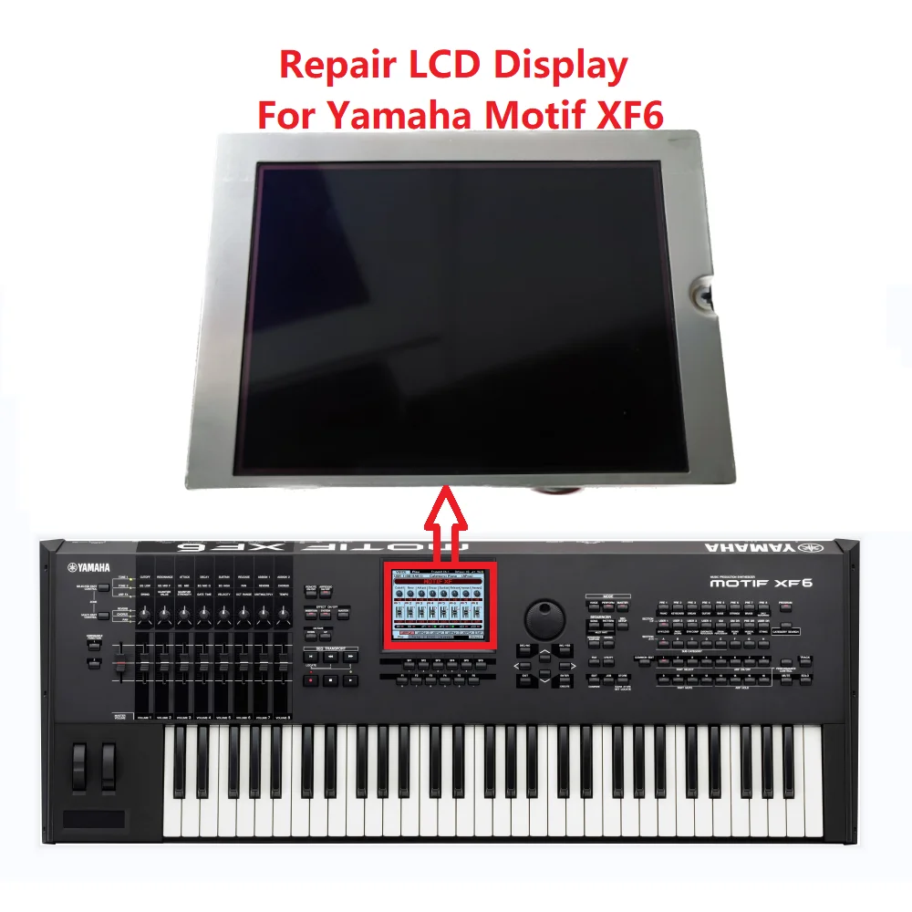 Display Lcd Da 5.7 "Pollici Per La Riparazione Dello Schermo A Matrice Di Sintetizzatore Yamaha Motif Xf6
