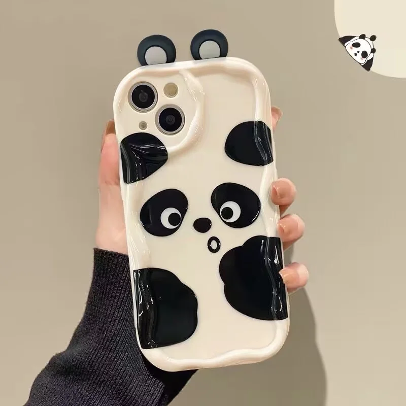 thumbnail image 1 of Phone Case For Xiaomi Redmi Note 13 Pro 12 4G 8 11 10 13 Pro Plus 12S Redmi 12 13C 12C 9C 10C 9A A1 A2 Plus Cover Cute 3D Panda, 1 of 5