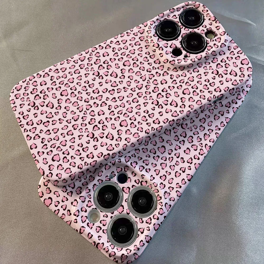 Leopard Print Hard Shell Phone Case - Stylish and Durable Protection