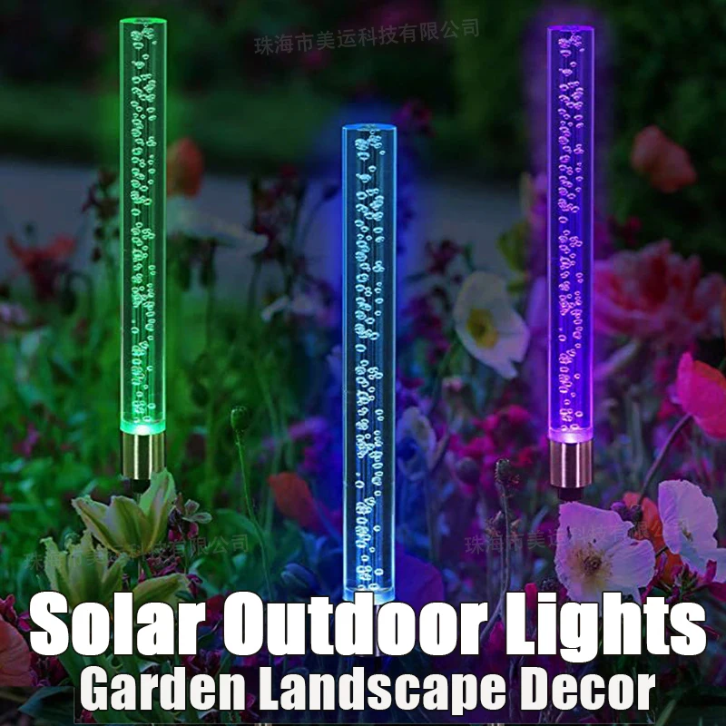 4Pcs Acrylic Bubble Lights Solar Outdoor LED Courtyard Garden Lawn Landscape Christmas Holiday Party Decoration Atmosphere Lamps 13 colors acrylic paint glow in the dark luminous fluorescent paint for party nail decoration art supplies phosphor pigment